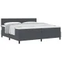 Cama Box Spring con Colchón Gris Oscuro 200x200 cm Tela de Corduroy de , Camas y somieres - Ref: Foro24-3337528, Precio: 570,...