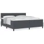 Cama Box Spring con Colchón Gris Oscuro 200x200 cm Tela de Corduroy de , Camas y somieres - Ref: Foro24-3337528, Precio: 570,...
