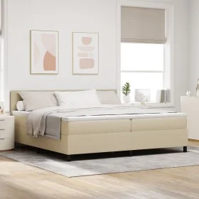 Cama con Base con Colchón Verde Claro Gris