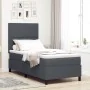 Cama con Base Tapizada con Colchón Gris Oscuro 90x200 cm Tela de Corduroy | Foro24.es | Tu tienda online para hogar, jardín y más Foro24.es