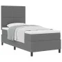 Cama con somier con colchón gris claro 100x200 cm tela de terciopelo | Foro24.es | Tu tienda online para hogar, jardín y más Foro24.es