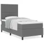 Cama con somier con colchón gris claro 100x200 cm tela de terciopelo | Foro24.es | Tu tienda online para hogar, jardín y más Foro24.es