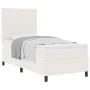 Cama Box Spring con Colchón Crema 100x200 cm Tela de Pana | Foro24.es | Tu tienda online para hogar, jardín y más Foro24.es