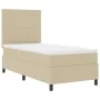 Cama con Box Spring con Colchón Verde Claro Gris 100x200 cm Tela de Pana | Foro24.es | Tu tienda online para hogar, jardín y más Foro24.es