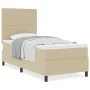 Cama con Box Spring con Colchón Verde Claro Gris 100x200 cm Tela de Pana | Foro24.es | Tu tienda online para hogar, jardín y más Foro24.es