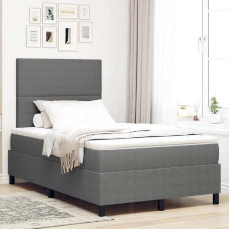 Cama con Somier con Colchón Gris Claro 120x200 cm Tela de Corduroy | Foro24.es | Tu tienda online para hogar, jardín y más Foro24.es