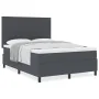 Cama con Somier y Colchón Gris Oscuro 140x200 cm Tela de Terciopelo von , Betten und Lattenroste - Ref: Foro24-3337560, Preis...