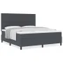 Cama con Box Spring con Colchón Gris Oscuro Super King Tela de Pana | Foro24.es | Tu tienda online para hogar, jardín y más Foro24.es