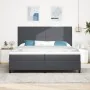 Cama con Base con Colchón Gris Oscuro 200x200 cm Tela de Corduroy | Foro24.es | Tu tienda online para hogar, jardín y más Foro24.es
