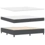Cama con Base con Colchón Gris Oscuro 200x200 cm Tela de Corduroy | Foro24.es | Tu tienda online para hogar, jardín y más Foro24.es