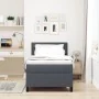 Cama con Base de Resortes con Colchón & Luz LED Gris Oscuro 90x200 cm Tela de Pana | Foro24.es | Tu tienda online para hogar, jardín y más Foro24.es
