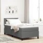 Cama Box Spring con Colchón & LED Gris Claro 100x200 cm Tela de Pana | Foro24.es | Tu tienda online para hogar, jardín y más Foro24.es
