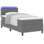 Cama Box Spring con Colchón & LED Gris Claro 100x200 cm Tela de Pana | Foro24.es | Tu tienda online para hogar, jardín y más Foro24.es