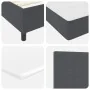 Cama con Base de Resortes con Colchón & Luz LED Gris Oscuro 90x200 cm Tela de Pana | Foro24.es | Tu tienda online para hogar, jardín y más Foro24.es