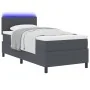 Cama con Somier con Colchón y LED Gris Oscuro 100x200 cm Tela de Pana | Foro24.es | Tu tienda online para hogar, jardín y más Foro24.es