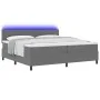 Cama Base con Muelles con Colchón & LED Gris Claro 200x200 cm Tela de Corduroy | Foro24.es | Tu tienda online para hogar, jardín y más Foro24.es