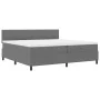 Cama Base con Muelles con Colchón & LED Gris Claro 200x200 cm Tela de Corduroy | Foro24.es | Tu tienda online para hogar, jardín y más Foro24.es
