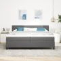 Cama Base con Muelles con Colchón & LED Gris Claro 200x200 cm Tela de Corduroy | Foro24.es | Tu tienda online para hogar, jardín y más Foro24.es