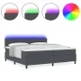Cama con Box Spring con Colchón Gris Oscuro Tejido de corduroy de , Camas y somieres - Ref: Foro24-3337616, Precio: 578,99 €,...