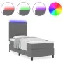 Cama con Resorte con Colchón y Luz LED Gris 90x200 cm Tela de Corduroy | Foro24.es | Tu tienda online para hogar, jardín y más Foro24.es