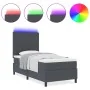 Cama con cajón de con colchón&LED Gris Oscuro 90x200 cm Tela de terciopelo de , Camas y somieres - Ref: Foro24-3337628, Preci...