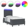Cama con Somier de con Colchón Gris Oscuro Tela Acanalada | Foro24.es | Tu tienda online para hogar, jardín y más Foro24.es