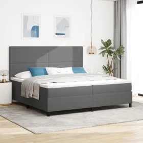 Cama con Somier con Colchón y Luz LED Gris