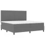 Cama con Somier con Colchón y Luz LED Gris 200x200 cm Tela de Pana | Foro24.es | Tu tienda online para hogar, jardín y más Foro24.es