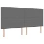 Cama con Somier con Colchón y Luz LED Gris 200x200 cm Tela de Pana | Foro24.es | Tu tienda online para hogar, jardín y más Foro24.es