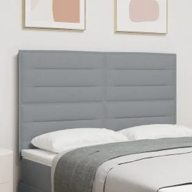cabecero Diseño Lines Gris Claro 140 cm Tela