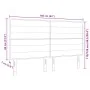 Cabecero Diseño Lines Marrón Oscuro 160 cm Tela von , Kopf- und Fußteile - Ref: Foro24-3337694, Preis: 134,06 €, Rabatt: %