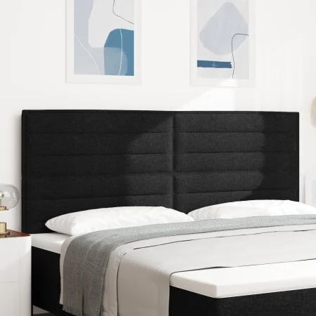 cabecero Diseño de Líneas Negro 200 cm Tela de , Cabeceros y pies de cama - Ref: Foro24-3337707, Precio: 158,51 €, Descuento: %