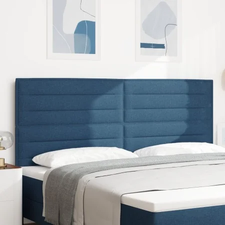 Cabecero Diseño Lines Azul 200 cm Tela de , Cabeceros y pies de cama - Ref: Foro24-3337711, Precio: 159,79 €, Descuento: %