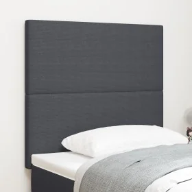 Cabecero Diseño Sencillo Gris Oscuro 80 cm Tela