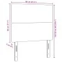 Cabecero Diseño Simple Gris Claro 80 cm Tela de Pana | Foro24.es | Tu tienda online para hogar, jardín y más Foro24.es