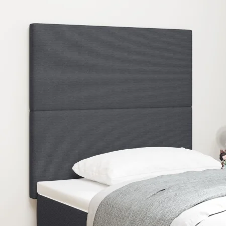 Cabecero Diseño Sencillo Gris Oscuro 90 cm Tela de Pana de , Cabeceros y pies de cama - Ref: Foro24-3337717, Precio: 76,04 €,...