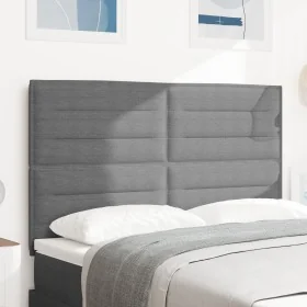 Cabecero Diseño Sencillo Gris Claro 160 cm Tela