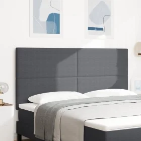 Cabecera Diseño Simple Gris Oscuro 180 cm Tela de