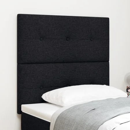 Cabecero con botón tapizado negro de 80 cm en tela | Foro24.es | Tu tienda online para hogar, jardín y más Foro24.es
