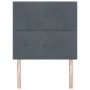 Cabecero con botón, acolchado, gris oscuro, 80 cm, terciopelo | Foro24.es | Tu tienda online para hogar, jardín y más Foro24.es