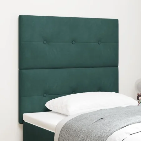 Cabecero Tufted en Botones Verde Oscuro 80 cm de Terciopelo | Foro24.es | Tu tienda online para hogar, jardín y más Foro24.es
