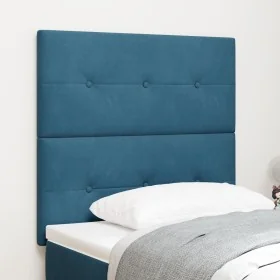 Cabecero de con botones capitoné azul oscuro de
