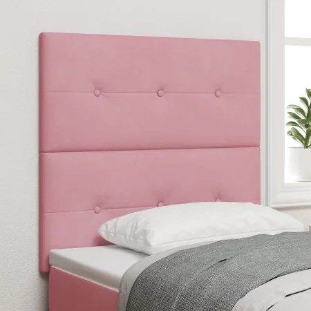 Cabezal de con botón acolchado rosa de 90 cm en terciopelo | Foro24.es | Tu tienda online para hogar, jardín y más Foro24.es