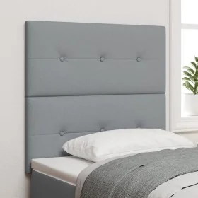 Cabecero Tufted con Botones Gris Claro 100 cm de