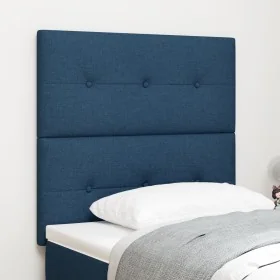 Cabecero Button Tufted Azul 100 cm Tela
