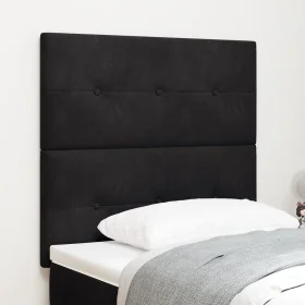 Cabecero Botoné Negro 100 cm Terciopelo