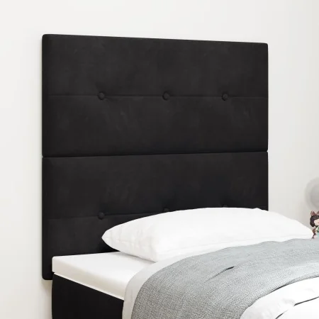 Cabecero Botoné Negro 100 cm Terciopelo | Foro24.es | Tu tienda online para hogar, jardín y más Foro24.es