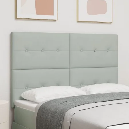 Cabecero Botonera Terciopelo Gris Claro 140 cm | Foro24.es | Tu tienda online para hogar, jardín y más Foro24.es