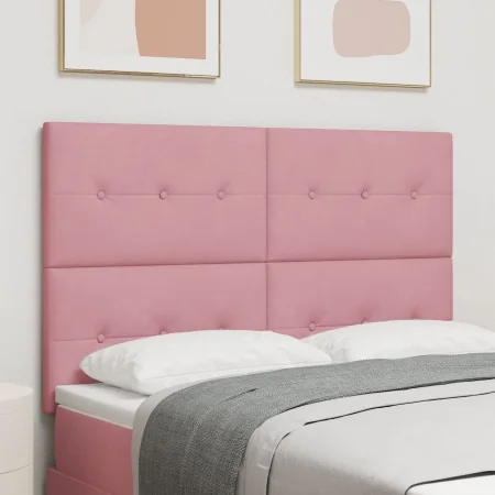Cabecero con botones acolchados en rosa de 140 cm de terciopelo | Foro24.es | Tu tienda online para hogar, jardín y más Foro24.es