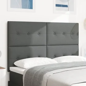 Cabecero Tapizado con Botones Gris Oscuro 160 cm Tela by , Headboards and footboards - Ref: Foro24-3337835, Price: 131,89 €, ...